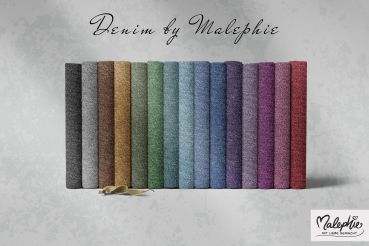 Preview: Reststück 0,85m * Denim by Malephie Nr.14 GRAU * French Terry