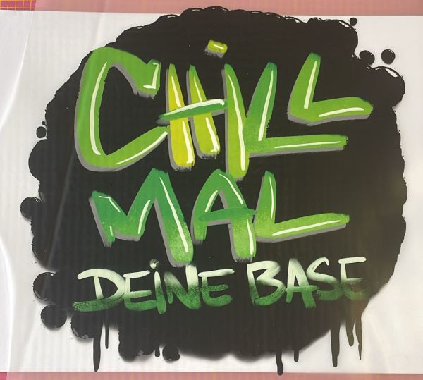 SALE 3 - Bügelbild CHILL MAL 25cm